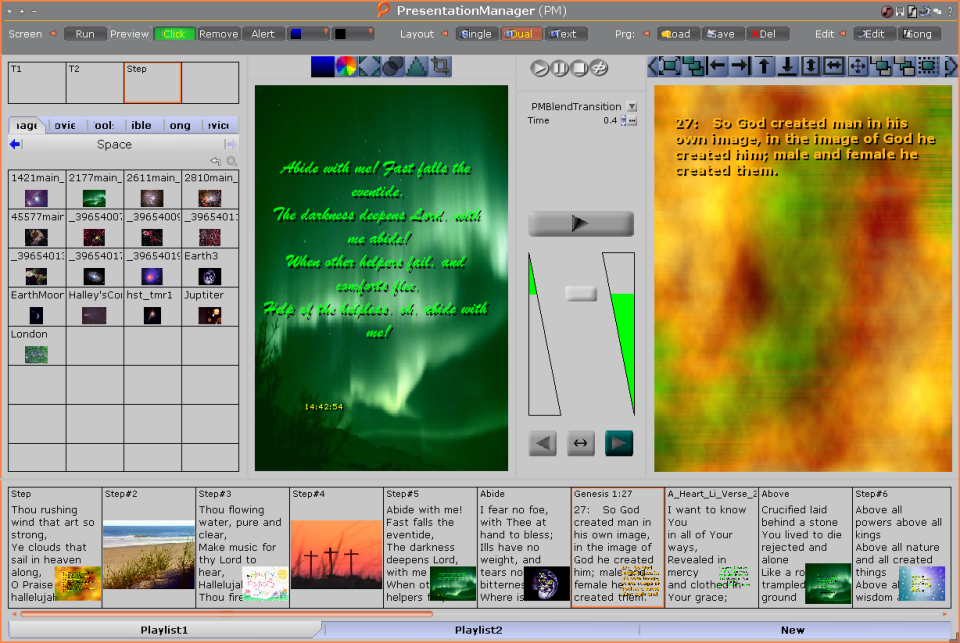 screenshot of Presentation Manager